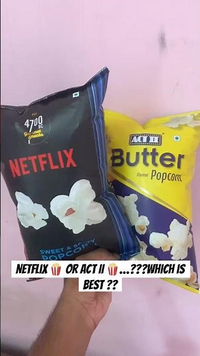 Netflix Time = Popcorn Time 🍿| ACT II vs Netflix Popcorn Review! #shorts #popcorn #netflix #act2