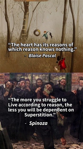 Rationalism vs Existential faith | Blaise Pascal & Spinoza #faith #ytshorts