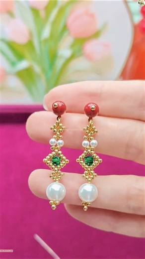 DIY Stylish Beaded Earrings Tutorial 🤩🤩 | Wedding Decoration Ideas