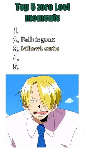Top 5 Zoro getting lost moments in one piece #shorts