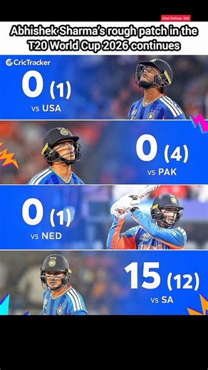 Abhishek Sharma 💔 #t20worldcup #sports #cricketshorts #abhisheksharma