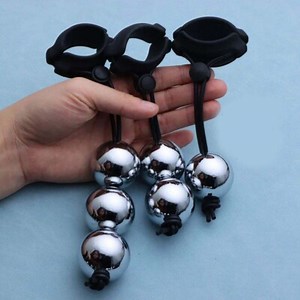 Metal Ball Stretcher Penis Weight Ring Male Penis Enhancer Enlarger Extender  | eBay UK