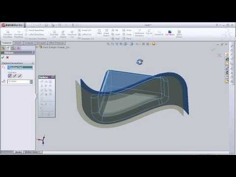 27- SolidWorks Surface TUTORIAL: THICKEN SURFACE
