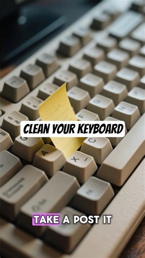 Clean a Keyboard with a Post It Note