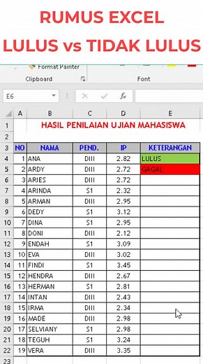 93 RUMUS MENENTUKAN LULUS ATAU GAGAL