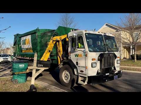 Clean WM Peterbilt Heil Python Garbage Truck in Action!