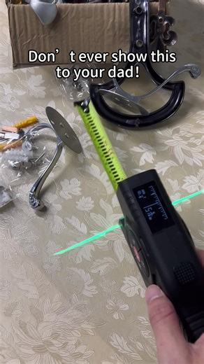 Check this out —“Battle Axe “laser tape!One press and it measures up to 120 meters indoors.#tiktokshoprestock #tools #diy #lasertapemeasure