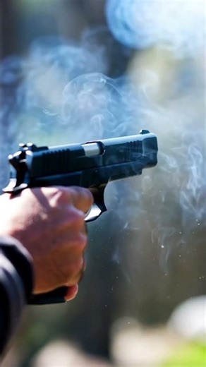 9mm Slow-motion muzzle blast 😱😱😬😬 #shorts Pistols slow motion Firing 😱😨🤯 #shorts