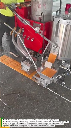 This Road Marking Machine Creates Perfect Speed Bumps in Seconds! 🚧