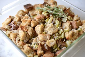 Make Ahead Stuffing with Freezing Instructions | Our Gabled Home