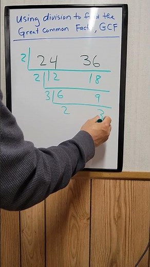 Using Division To Find The Greatest Common Factor (GCF) #maths #mathematics #math #mathematic