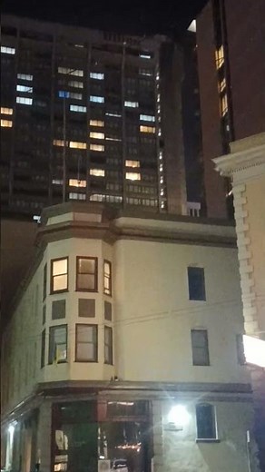 Flashing window in San Francisco downtown