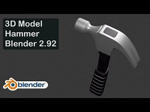 Modeling a 3D hammer || Blender 2.92 Tutorial