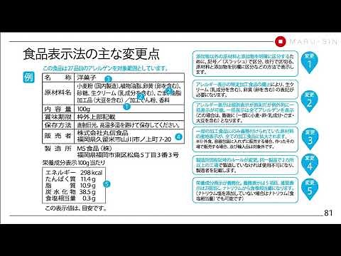 食品表示法の変更点まとめ【食品表示かけこみセミナー（2019年開催）】