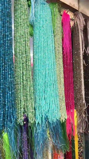 ✨ Handmade Bead Necklace Making Tutorial | Factory Wholesale Glitter Thread Jewelry Process