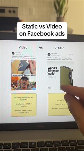Should you run static or video ads on Facebook? #facebookads #businessowner #marketing #ecommerce