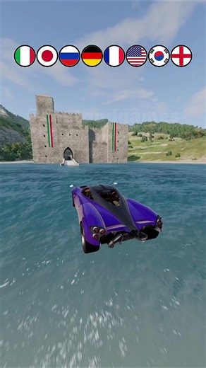 Qual país atravessa o MAR? #beamngdrive #carros #gaming #game #USA | Beamng Drive