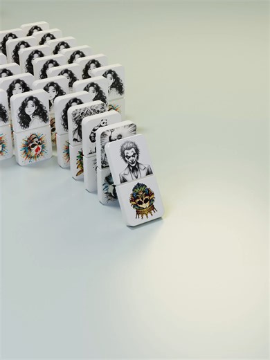 Inside Out Domino Run: 3D Animation Loop Part 1