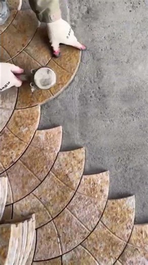 the process of installing patterned paving in the yard #construction #paving #popular #shorts