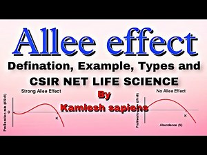 Allee effect (Ecology) Simply Explained By Kamlesh sapiens for CSIR life sciences exam