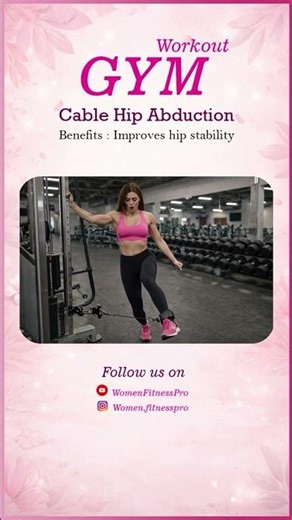 🍑🔥 Cable Hip Abduction | Gym Workout – Strengthen Hips & Tone Outer Thighs