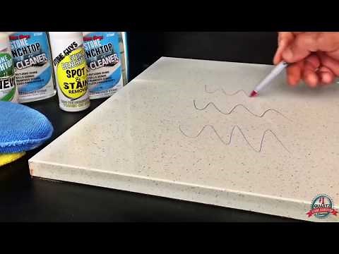 How to Clean Quartz Stone Countertop - Remove stains caesarstone Stone Granite Marble Quartz