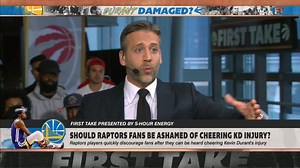 128K views · 935 reactions | Max Kellerman says Toronto Raptors fans were just reacting to the moment when Kevin Durant went down in Game 5. | ESPN First Take | Facebook