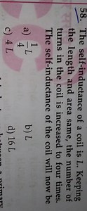 The self-inductance of a coil is L. Keeping the length and area... | Filo