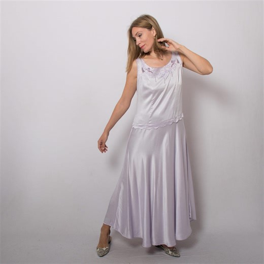Lux Vintage Long Satin Nightgown Great Gatsby 20s Style Size M Gift for Wife Girlfriend - Etsy UK