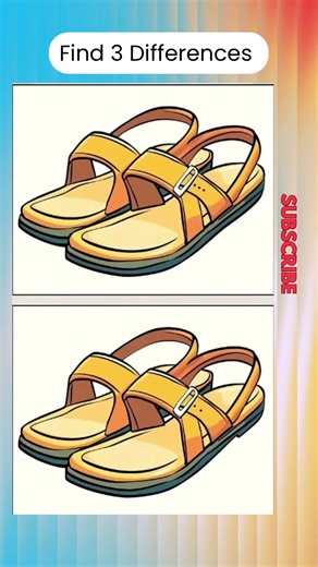 Find 3 Differences – Two Slippers #spotdifference