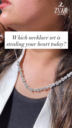 Meenakshi Nischal on Instagram: "Which necklace set would you choose? www.zvar.in #ZvarJewels #NecklaceSetCollection #ElegantNecklaces"