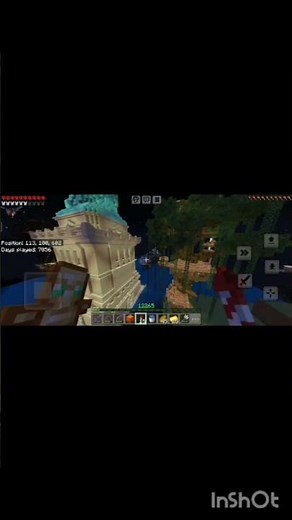 hitler attack statue of library #minecraft