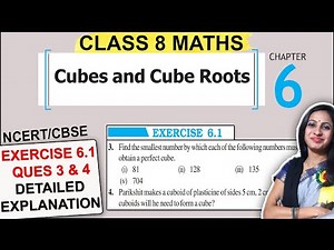 Class 8 Math Chapter 6 Ex 6.1 Ques 3 & 4 Solution | Cubes and Cube Roots | 8th Class NCERT Solution