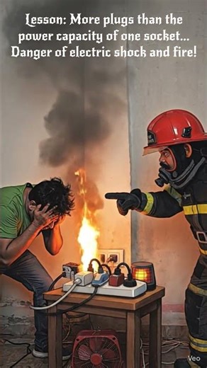 ⚠️ STOP! Are You Overloading Your Sockets? | Essential Fire Safety Tips 🔥#shortsviral #safety