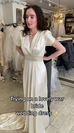 1940s Vintage Wedding Dress Try-On | Silk and Elegance