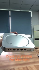 12 in 1 Mini Dock Stand 4K HDMI VGA SATA SSD Enclosure Mac Mini Stand Hub for Mac Mini M1