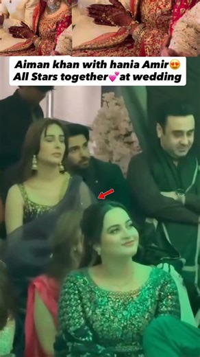 Pakistani Stars in Umer’s Wedding together😍hania aiman khan #ytshorts #pakistaniactress