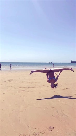 Gymnastic Aerial Moves: Summer Vibes in Slow Motion