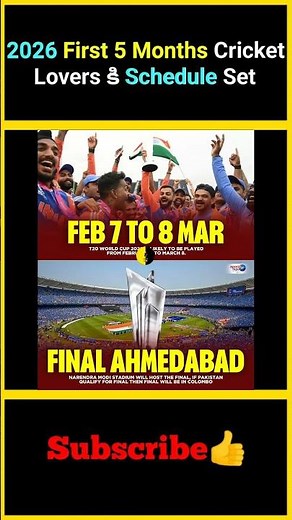 2026 First 5 Months Cricket Lovers కి Schedule Set | 2026 Cricket Schedule Set | #factsmaavalite