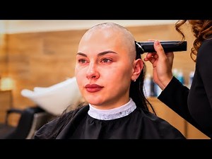 I Shaved My Head in My Friend's Salon - Russian Woman Buzz Cut Transformation
