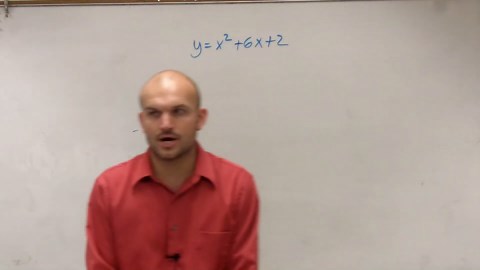 Converting an equation to vertex form then determine the vertex