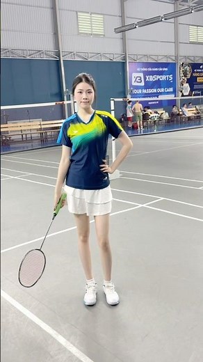 Áo thể thao cầu lông pickleball size riêng nam nữ Beyono DINK PK05 xanh đen vải siêu thoáng mát