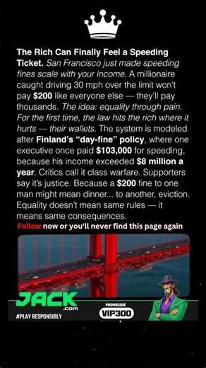 Should Rich People Pay Bigger Speeding Fines? The Fairness Debate