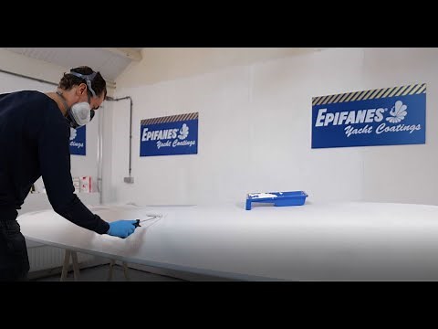 How to apply Epifanes Poly-urethane paint by hand using the roll & tip method.