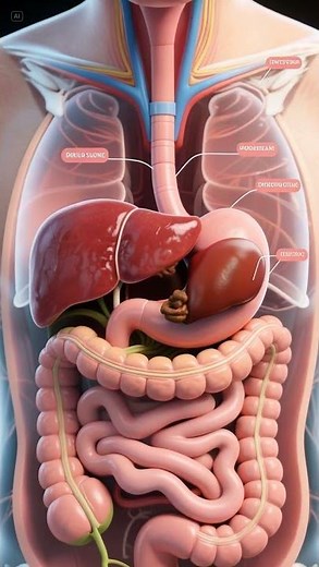 An educational 3D animation showing a person #animation #humanbodysystem #anatomy
