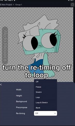 Alight motion tut how to loop!! | #tutorial #alightmotion #art #shorts #dandysworld #foryouシ