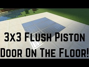 3x3 Flush Piston Door On The Floor! Minecraft Bedrock!