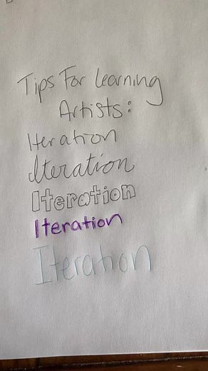 Tips for Learning Artists: Iteration #arttips #iteration #arttok #beginnerartist