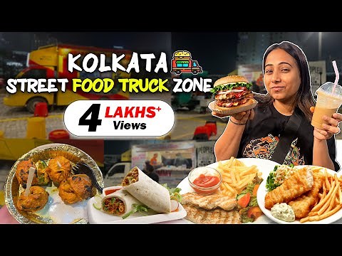 All you can eat at Kolkata Street Food Truck Lane-New Town Smart Street | Food Vlog