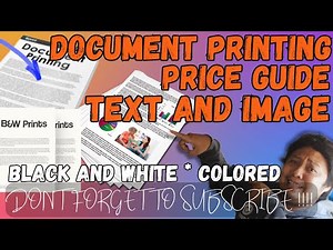 DOCUMENT PRINTING PRICE GUIDE SHORT, A4, LONG, TEXT AND COLORED | PRINTING BUSINESS GUIDE
